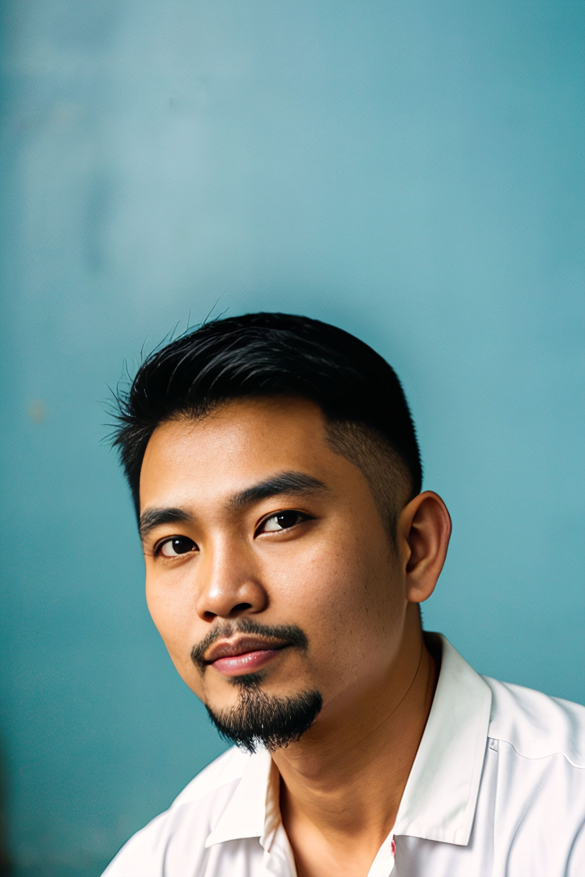 Portrait generated with Stable Diffusion.